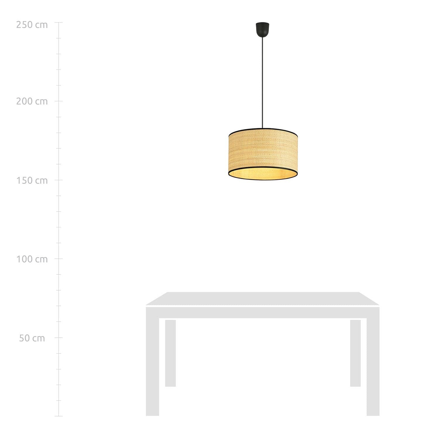Sospensione Nordica 1 Luce Aston In Acciaio Nero E Rattan in Lampade a sospensione LuceArt - Montecorvino Pugliano, commercioVirtuoso.it