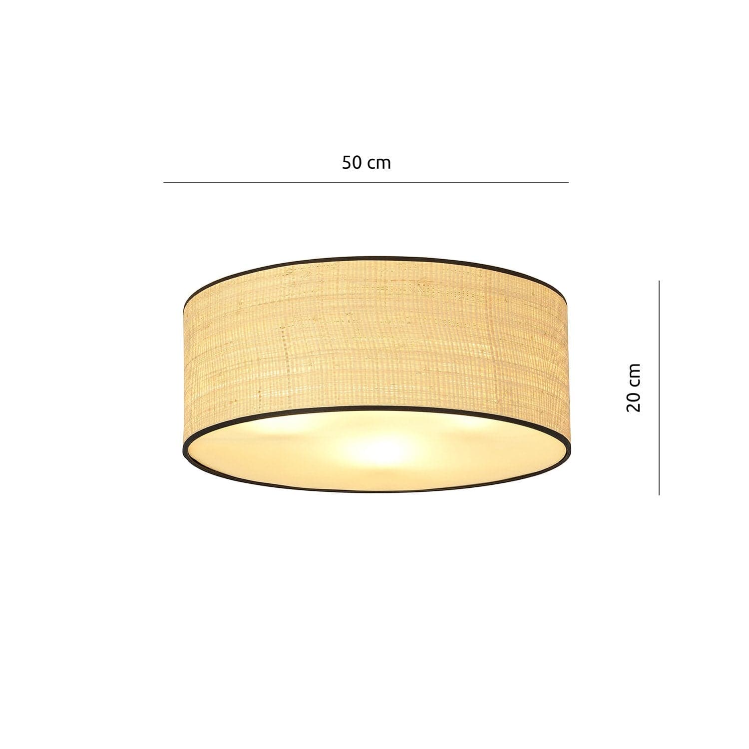 Plafoniera Nordica 3 Luci Aston In Acciaio Nero E Rattan in Plafoniere LuceArt - Montecorvino Pugliano, commercioVirtuoso.it