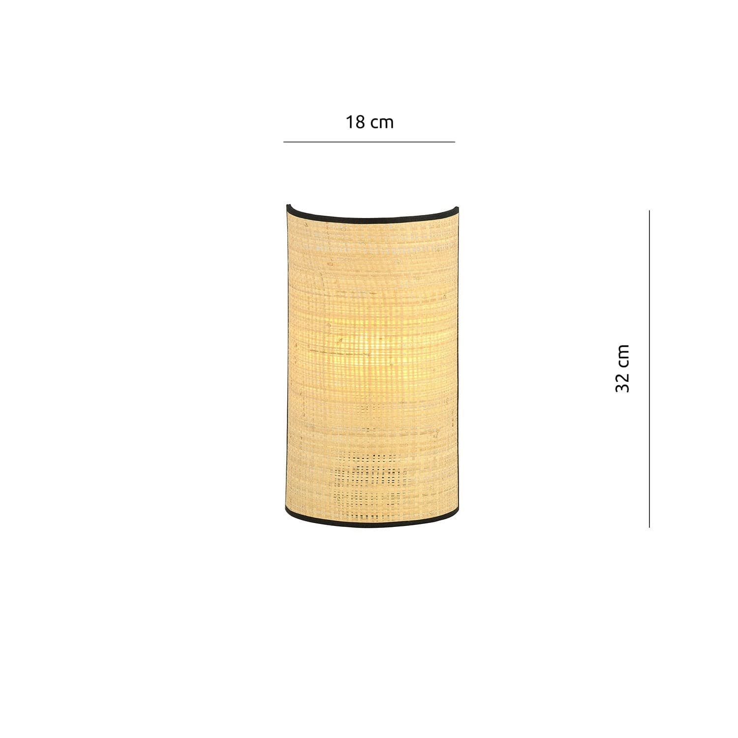 Applique Nordica 1 Luce Aston In Acciaio Nero E Rattan in Applique LuceArt - Montecorvino Pugliano, commercioVirtuoso.it