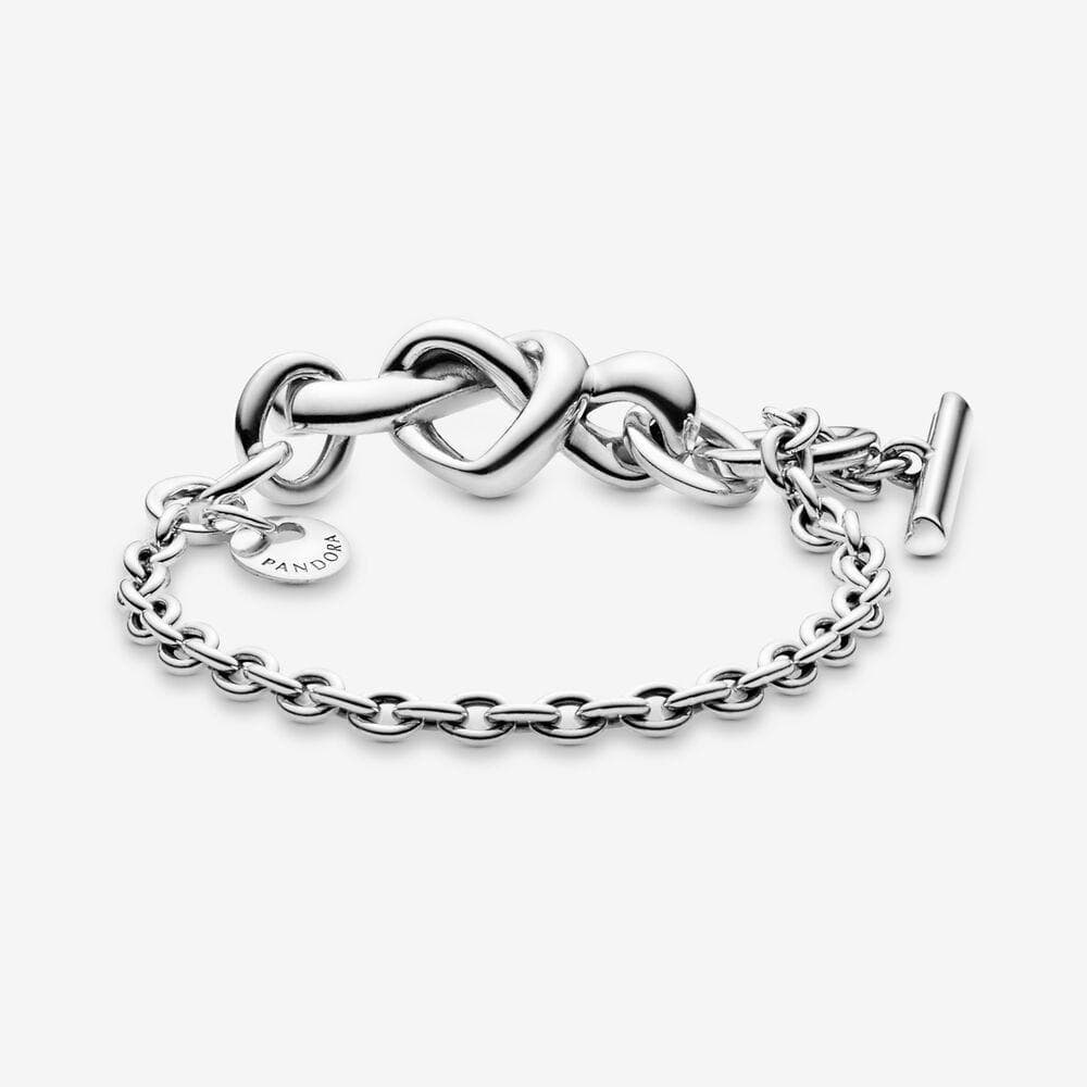 Pandora Bracciale con barretta a T Cuore intrecciato in Bracciali Alba Gioielli - Casoria, commercioVirtuoso.it