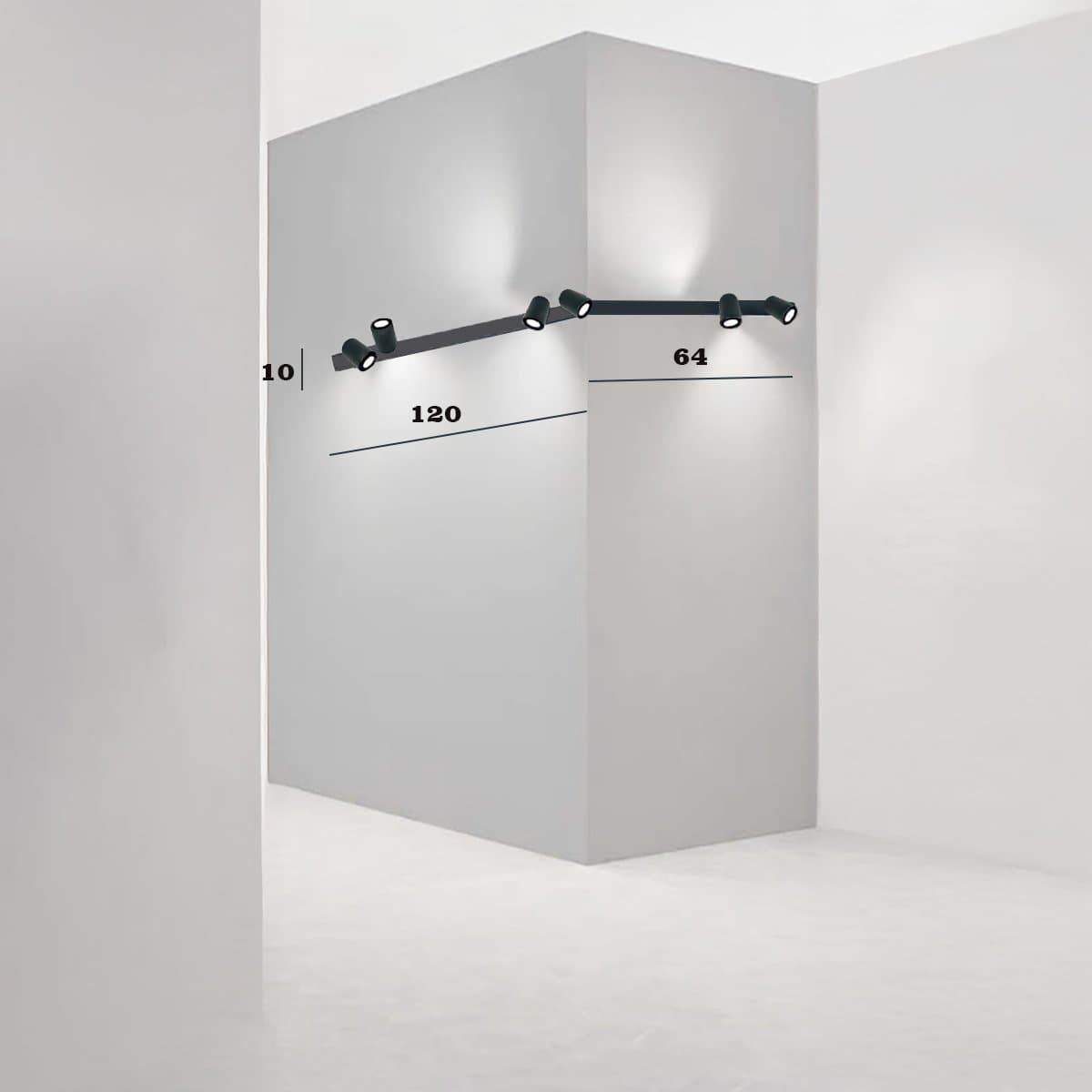 Binario faretti Perenz SNODO 8292N 8290N 8296 GU10 LED sistema modulare angolare esterno spot orientabili in Teste faretto per sistemi di illuminazione a cavo e su binario Lampadari Bartalini - Colle di Val d’Elsa, commercioVirtuoso.it