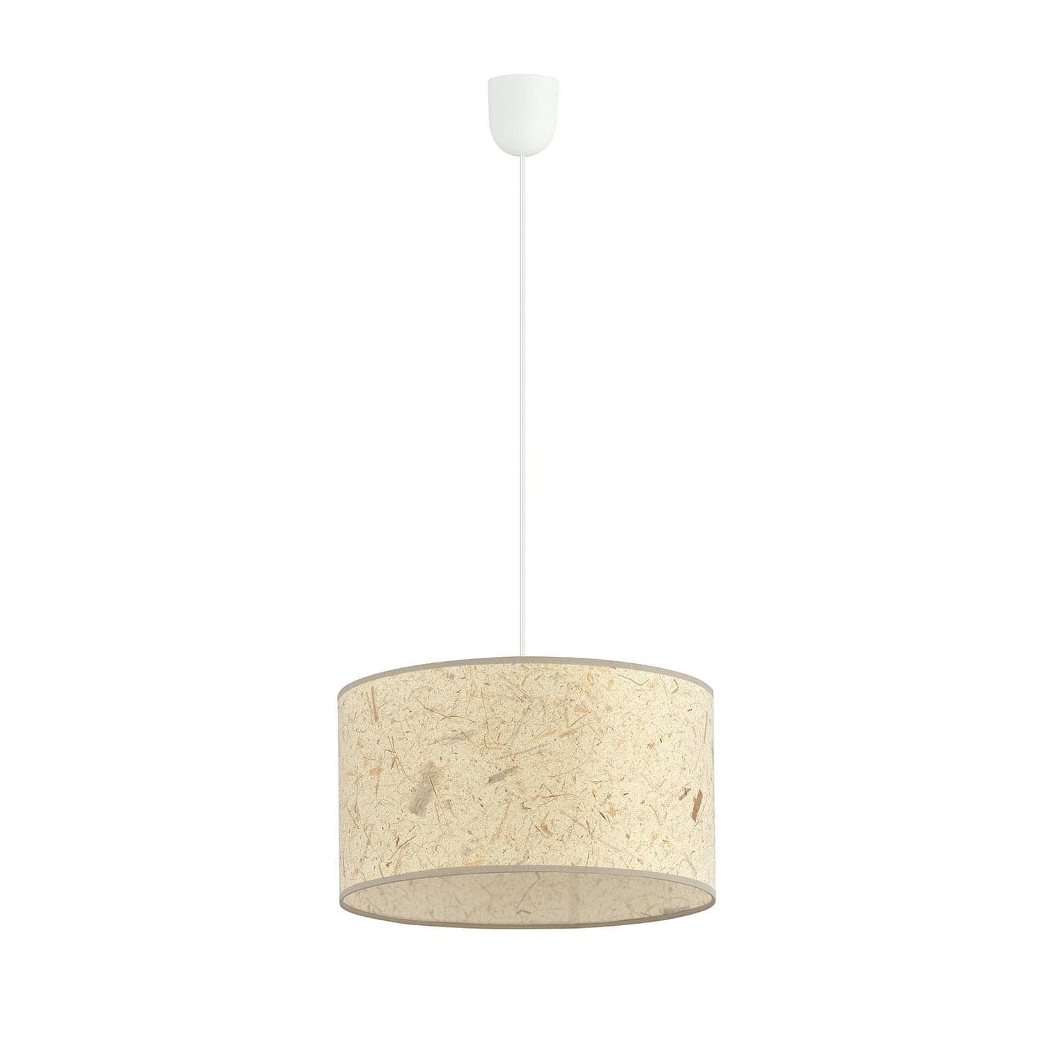 Sospensione Minimal 1 Luce Aston In Acciaio Bianco E Beige Effetto Sughero in Lampade a sospensione LuceArt - Montecorvino Pugliano, commercioVirtuoso.it