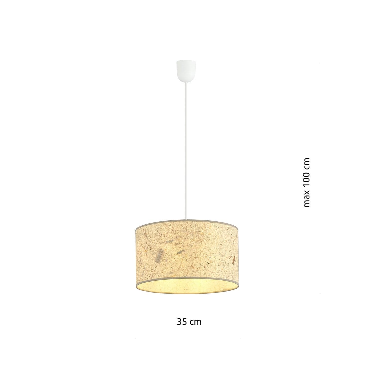 Sospensione Minimal 1 Luce Aston In Acciaio Bianco E Beige Effetto Sughero in Lampade a sospensione LuceArt - Montecorvino Pugliano, commercioVirtuoso.it