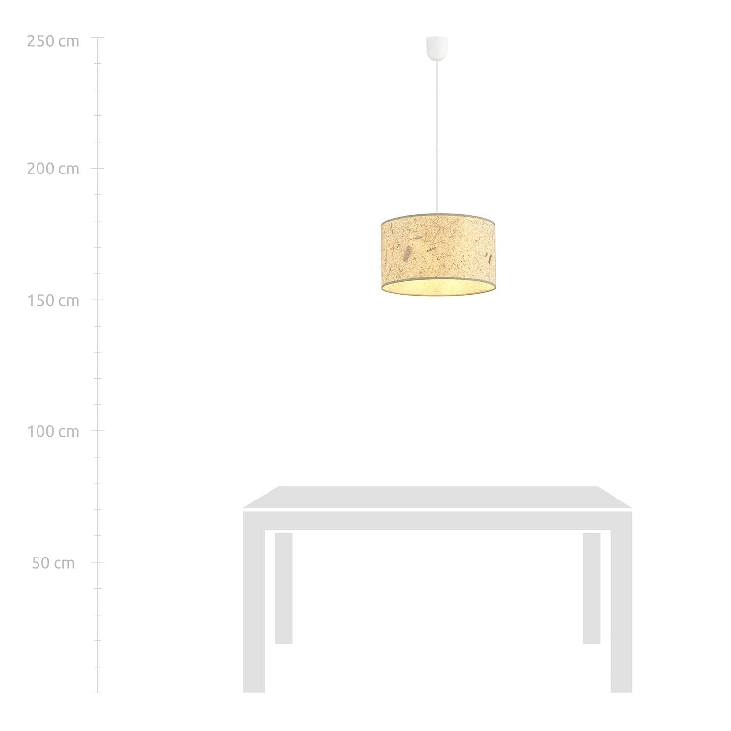 Sospensione Minimal 1 Luce Aston In Acciaio Bianco E Beige Effetto Sughero in Lampade a sospensione LuceArt - Montecorvino Pugliano, commercioVirtuoso.it
