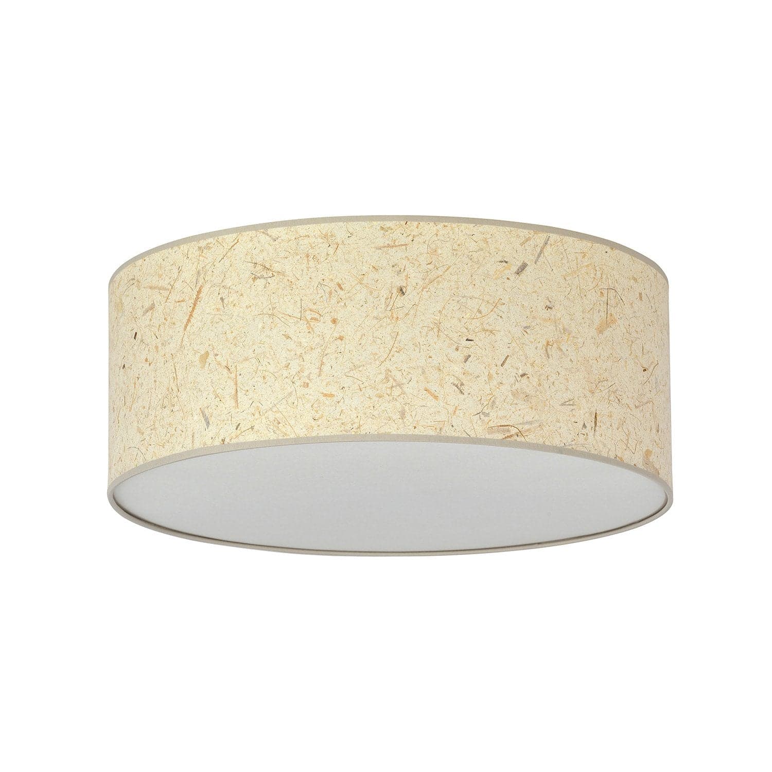 Plafoniera Minimal 3 Luci Aston In Acciaio Bianco E Beige Effetto Sughero in Plafoniere LuceArt - Montecorvino Pugliano, commercioVirtuoso.it