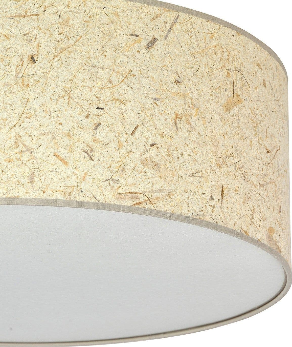 Plafoniera Minimal 3 Luci Aston In Acciaio Bianco E Beige Effetto Sughero in Plafoniere LuceArt - Montecorvino Pugliano, commercioVirtuoso.it