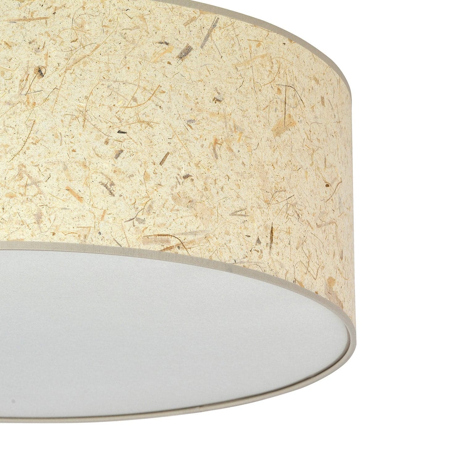Plafoniera Minimal 3 Luci Aston In Acciaio Bianco E Beige Effetto Sughero in Plafoniere LuceArt - Montecorvino Pugliano, commercioVirtuoso.it