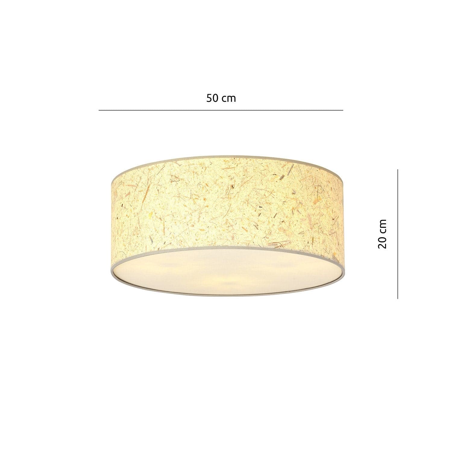 Plafoniera Minimal 3 Luci Aston In Acciaio Bianco E Beige Effetto Sughero in Plafoniere LuceArt - Montecorvino Pugliano, commercioVirtuoso.it