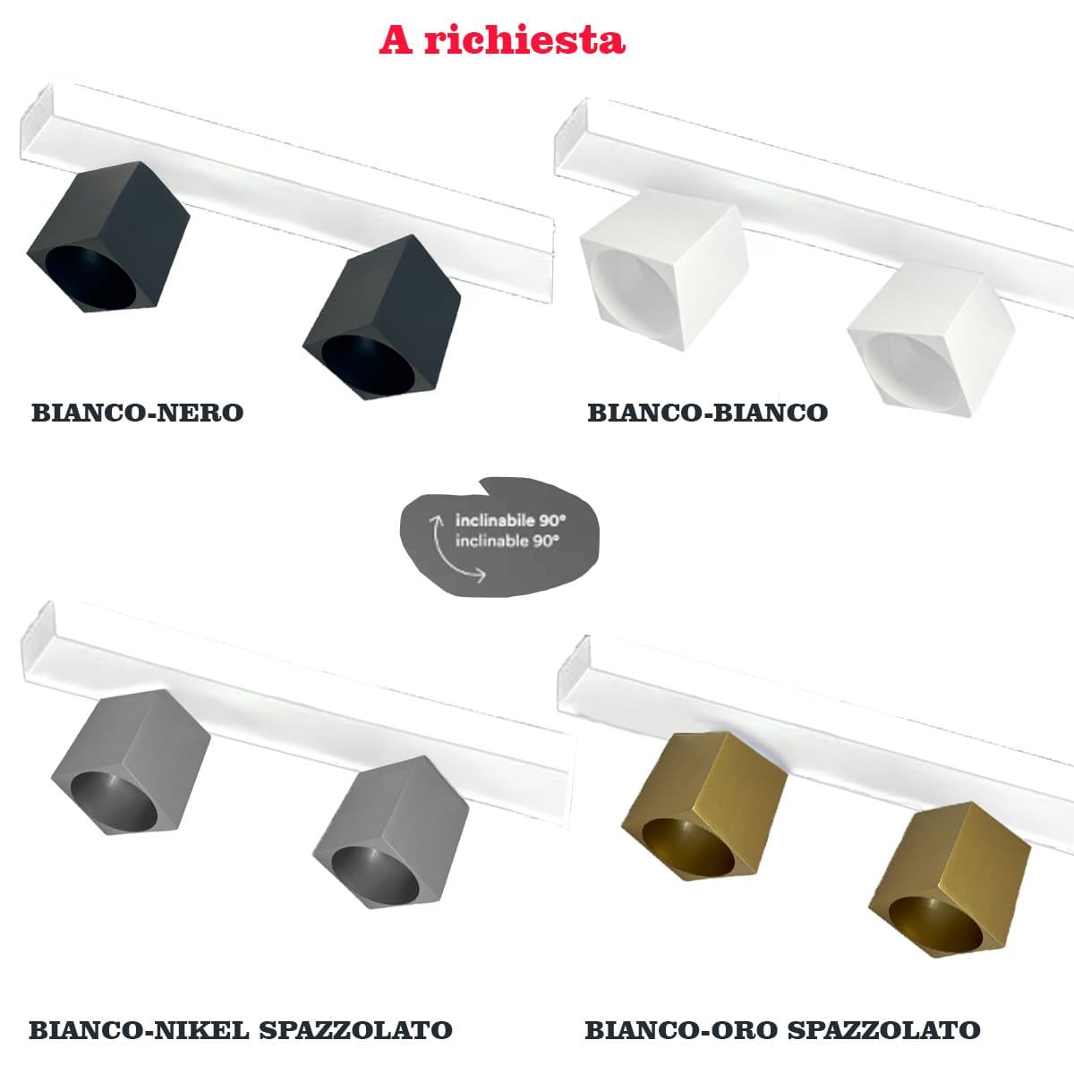 Binario faretti Perenz SNODO 8292N 8290N 8294 GU10 LED sistema modulare angolare interno spot quadrato orientabili in Faretti da soffitto Lampadari Bartalini - Colle di Val d’Elsa, commercioVirtuoso.it