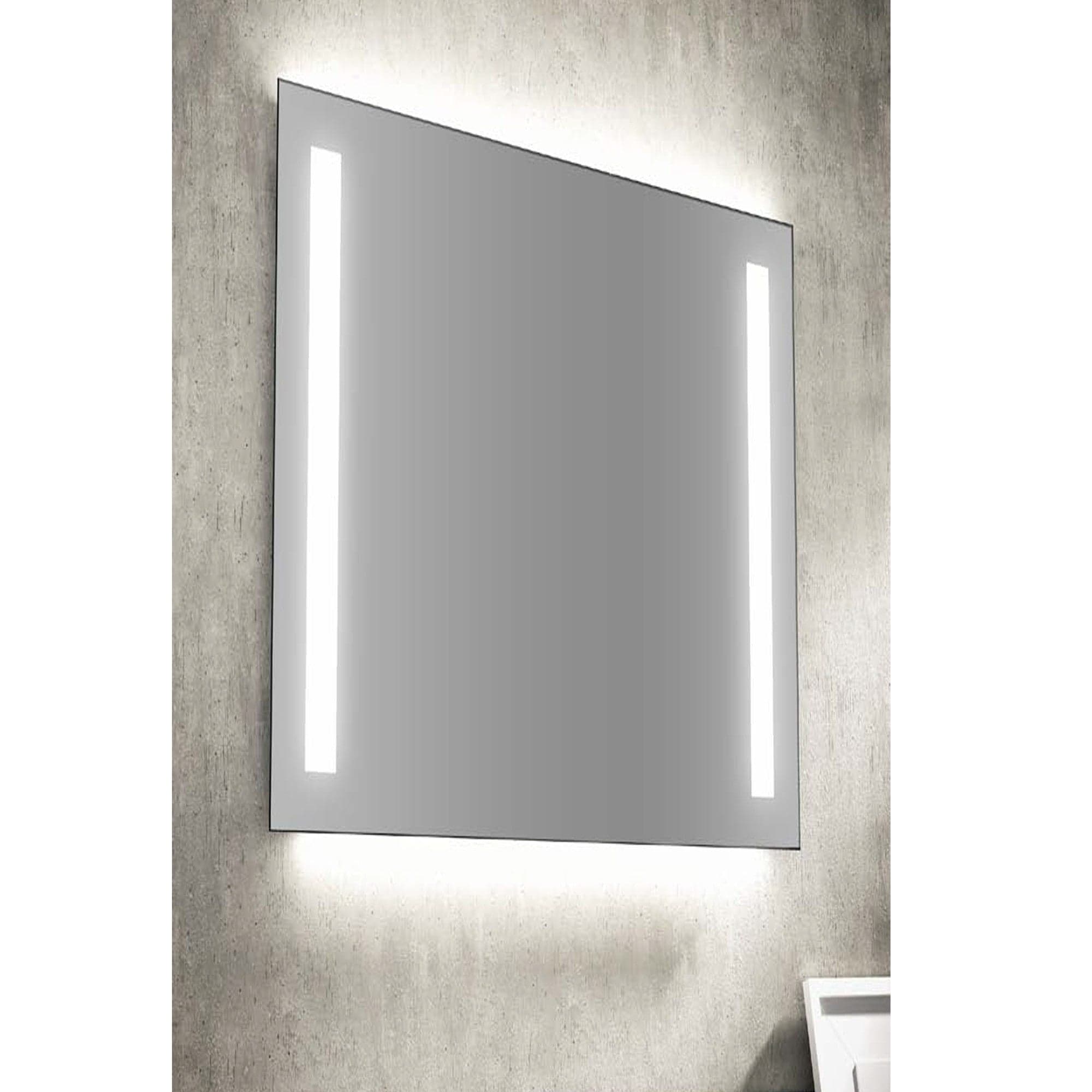 Specchio da bagno rettangolare reversibile a filo lucido retroilluminato SAMAR in Specchi da parete Mondialshop - Parabiago, commercioVirtuoso.it