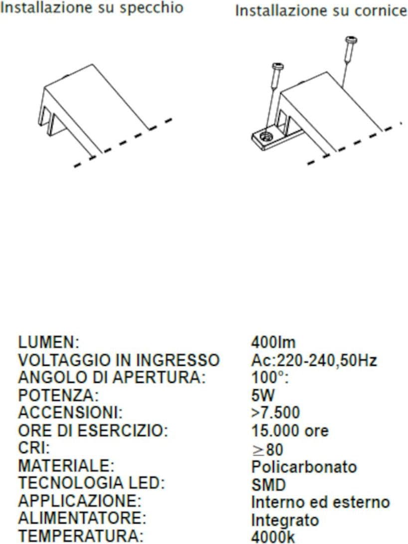 Applique moderno Lampadari Bartalini YTUAEB S LED acrilico specchi quadri in Applique Lampadari Bartalini - Colle di Val d’Elsa, commercioVirtuoso.it