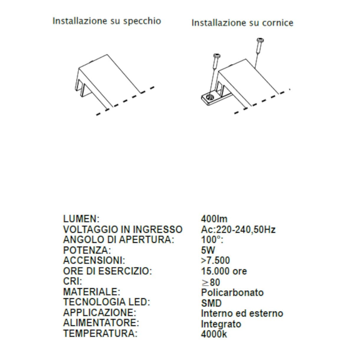 Applique moderno Lampadari Bartalini YTUAEB S LED acrilico specchi quadri in Applique Lampadari Bartalini - Colle di Val d’Elsa, commercioVirtuoso.it