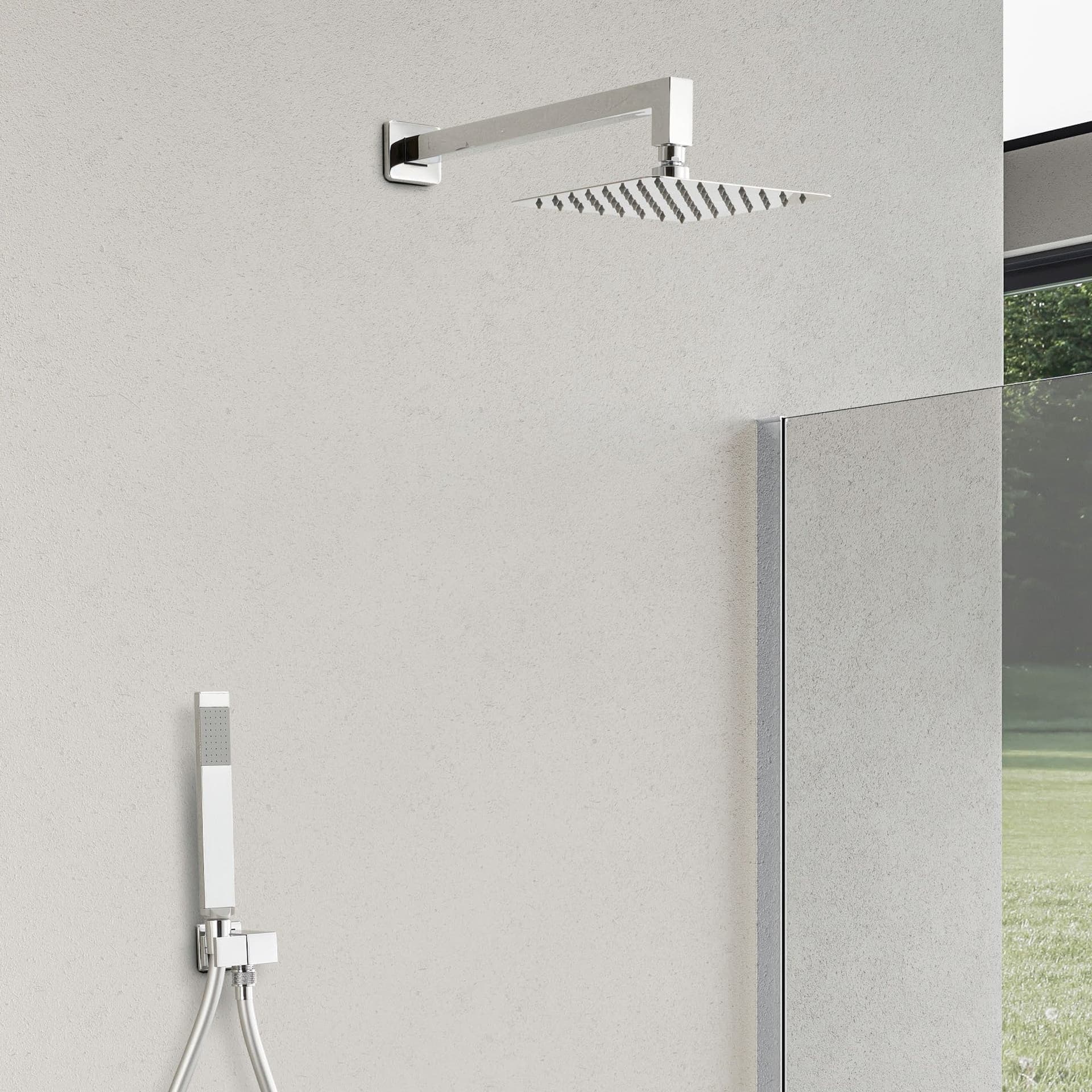 Set doccia braccio soffione e doccetta in ottone cromato in Rubinetti per vasca Mondialshop - Parabiago, commercioVirtuoso.it