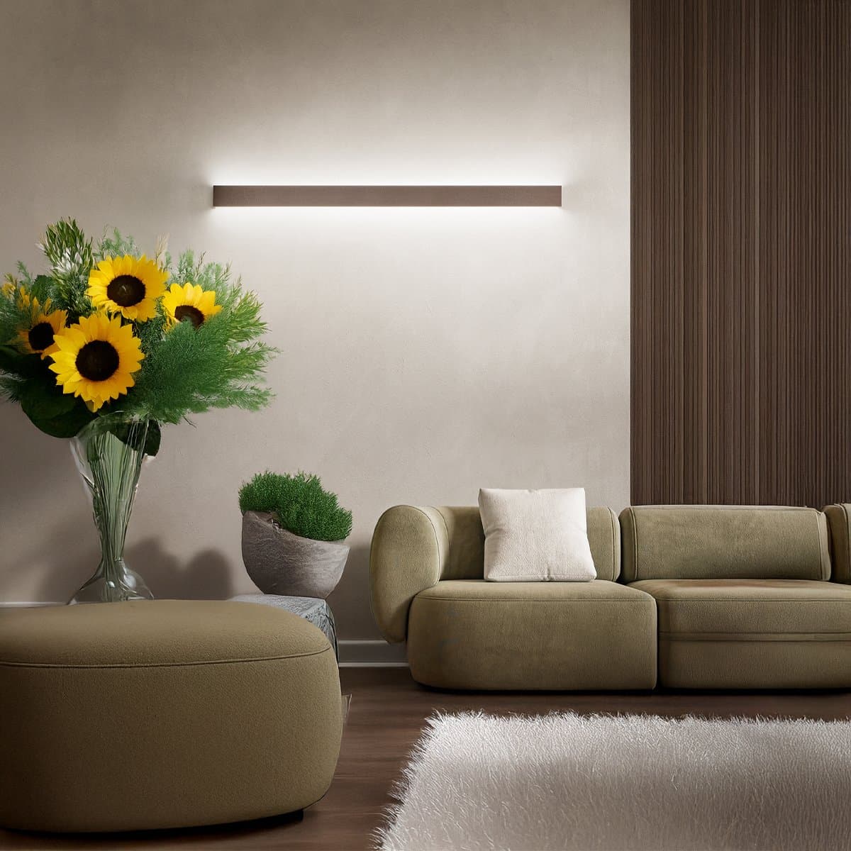 Applique classico led Perenz RUMMO 8280 MM LC 2400LM 3000K marrone modulo led integrato biemissione metallo alluminio in Applique Lampadari Bartalini - Colle di Val d’Elsa, commercioVirtuoso.it