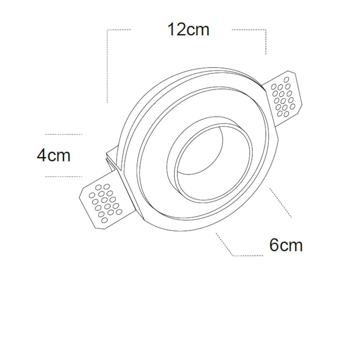 Faretto incasso Lampadari Bartalini NOIRB GU10 LED gesso metallo in Faretti da soffitto Lampadari Bartalini - Colle di Val d’Elsa, commercioVirtuoso.it