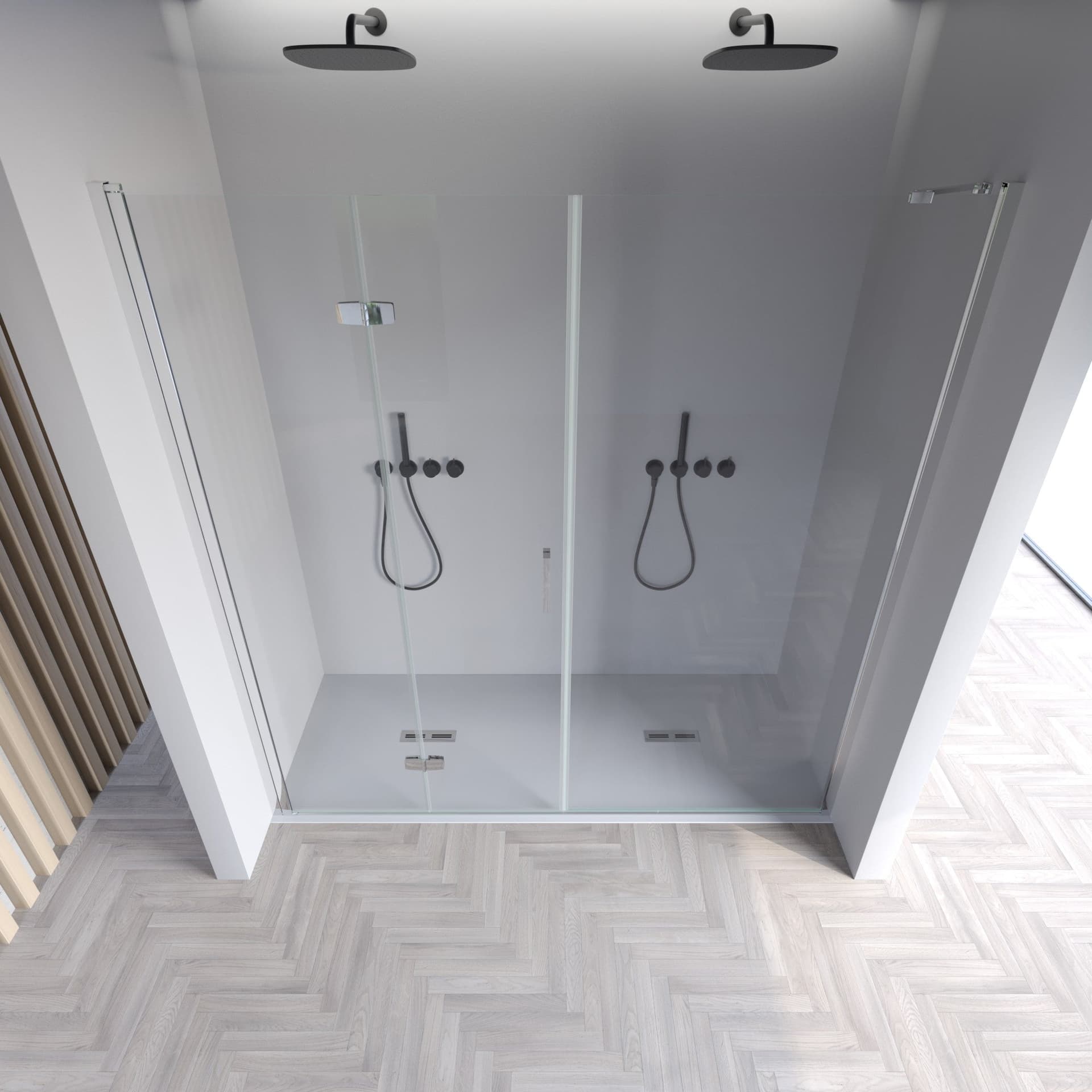 Porta doccia a soffietto senza profili in cristallo 6mm H195 REA in Porte doccia Mondialshop - Parabiago, commercioVirtuoso.it