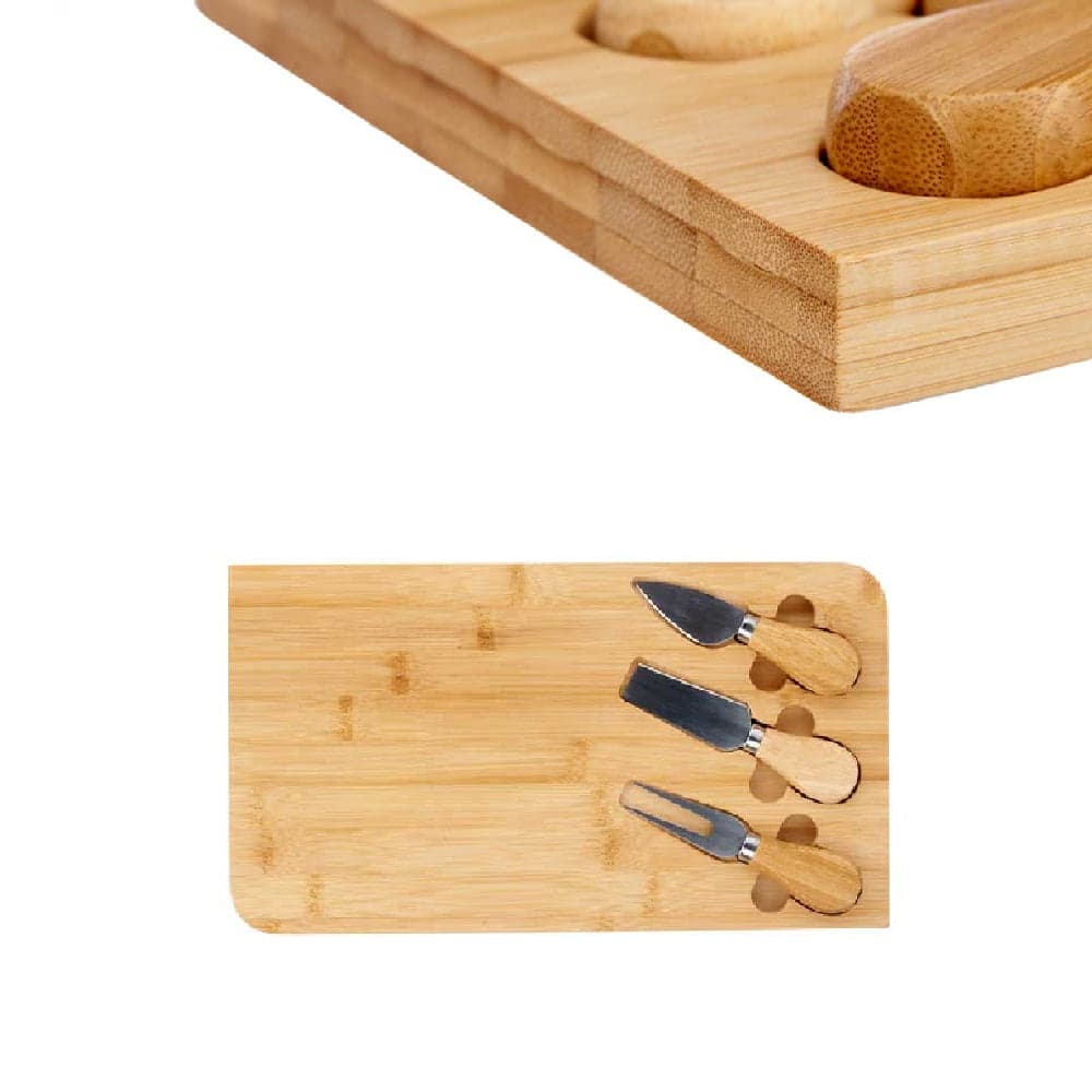 Tagliere Cucina in Bambù con accessori Formaggio 34 x 19 H1.8 cm Legno Naturale in Taglieri grandi Danyx - Casoria, commercioVirtuoso.it