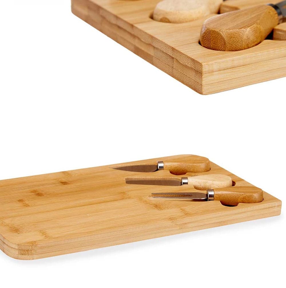 Tagliere Cucina in Bambù con accessori Formaggio 34 x 19 H1.8 cm Legno Naturale in Taglieri grandi Danyx - Casoria, commercioVirtuoso.it