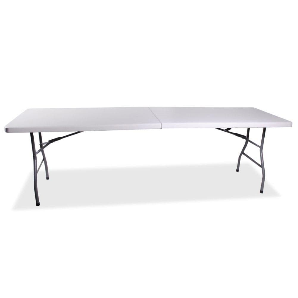 Tavolo Pieghevole in Resina HDPE 244x76 H74cm Richiudibile Salvaspazio Bianco in Tavoli da picnic Danyx - Casoria, commercioVirtuoso.it