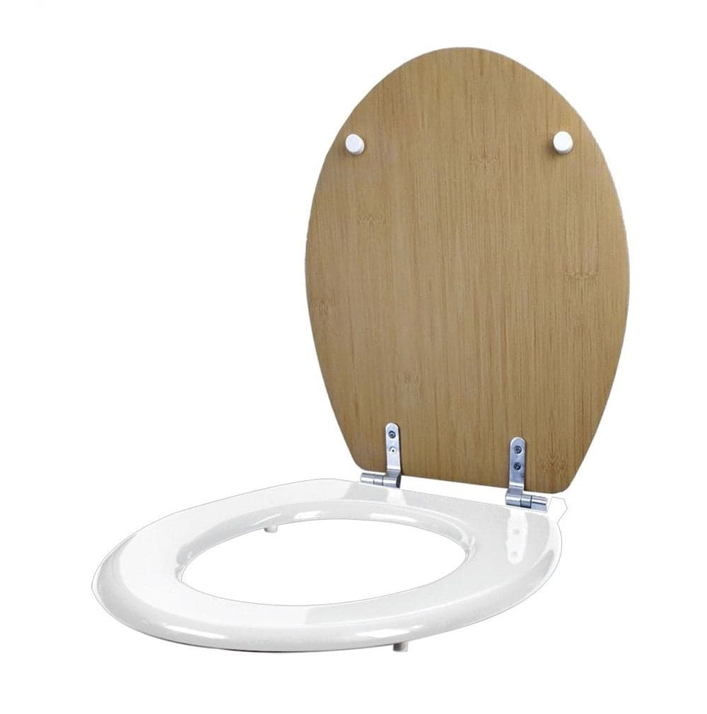 Copri Water Legno Mdf Tavoletta WC Bicolore Universale Cerniere in Acciaio in Copriwater e copri serbatoio per WC Danyx - Casoria, commercioVirtuoso.it