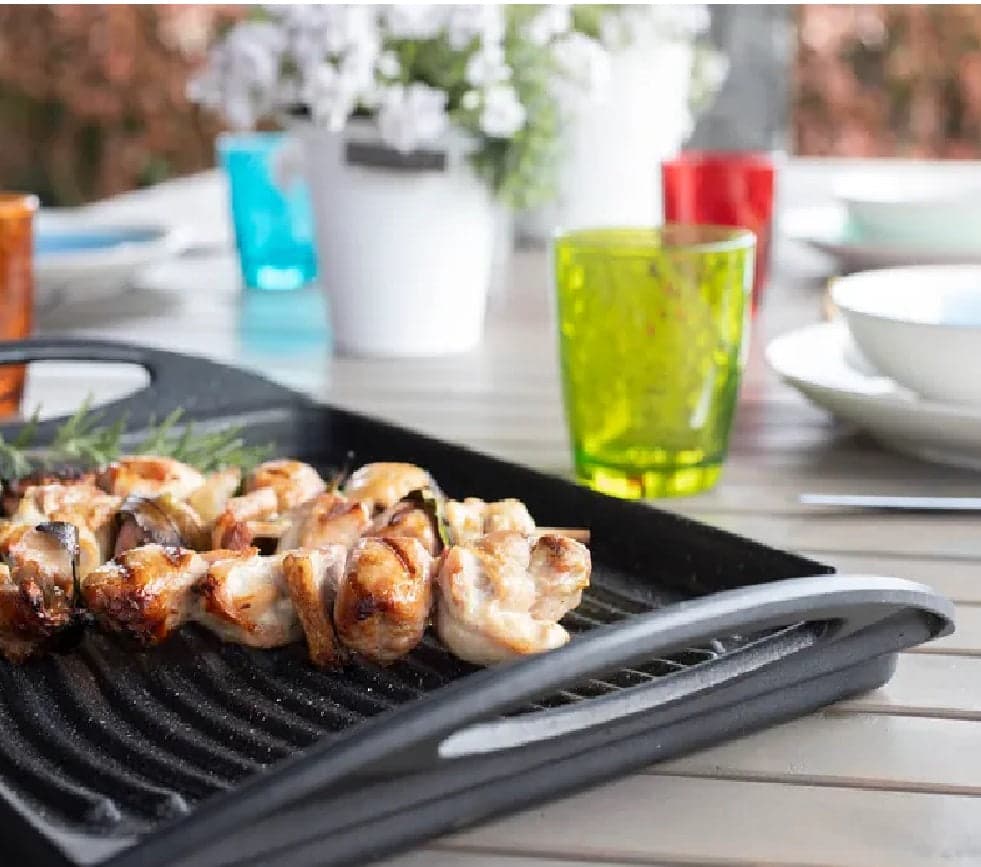 Bistecchiera in Alluminio Pressofuso 35x22cm Antiaderente Induzione Griglia Barbecue in Padelle grill Danyx - Casoria, commercioVirtuoso.it