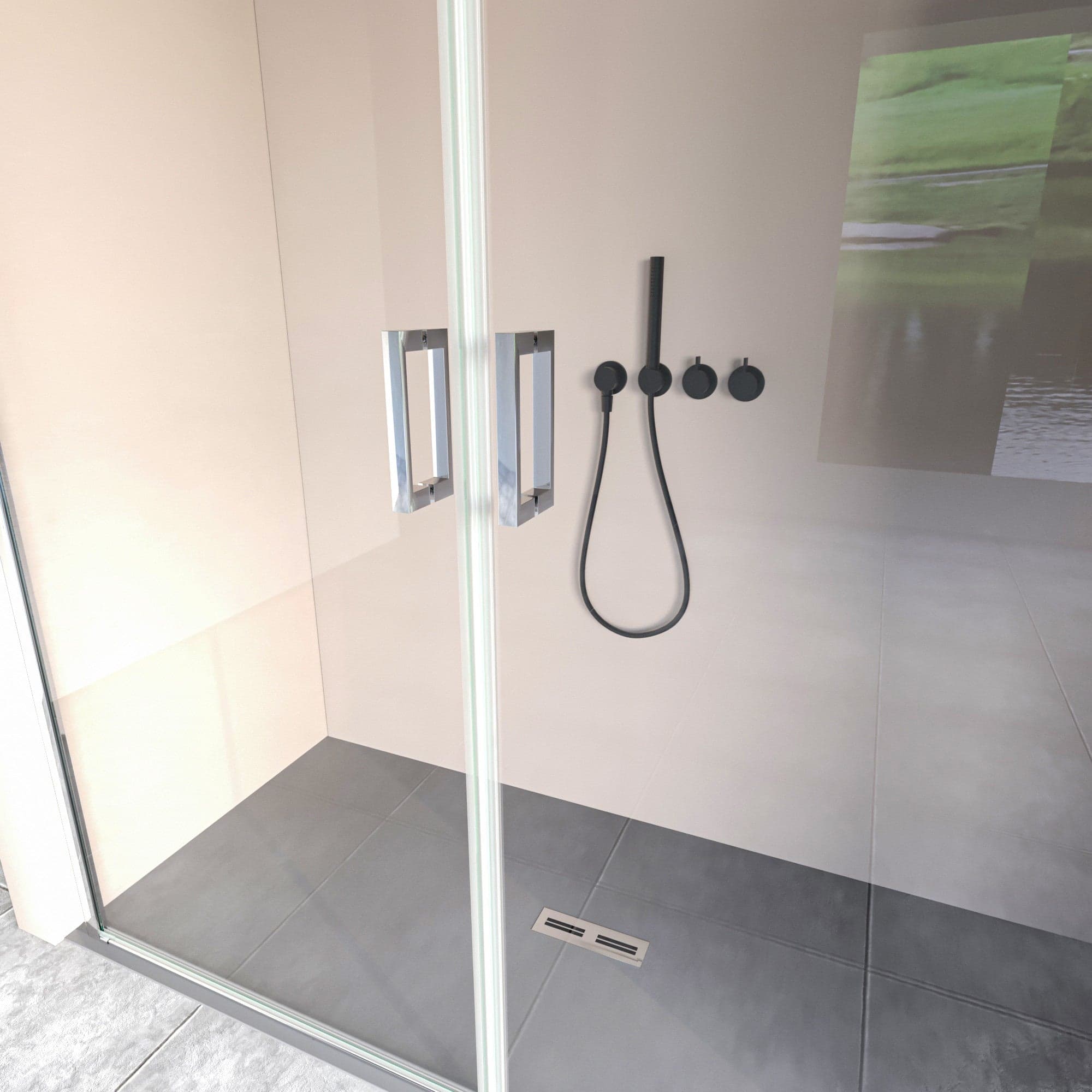 Porta doccia apertura saloon nicchia battente 6 mm h195 anticalcare SALEMA in Porte doccia Mondialshop - Parabiago, commercioVirtuoso.it