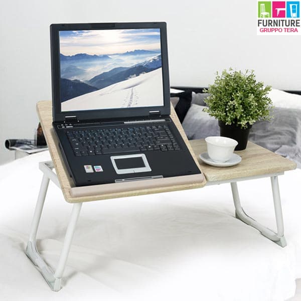 Tavolino Pieghevole Vassoio da Letto e Divano Porta PC con regolazione 65x30cm in Vassoi di appoggio Danyx - Casoria, commercioVirtuoso.it
