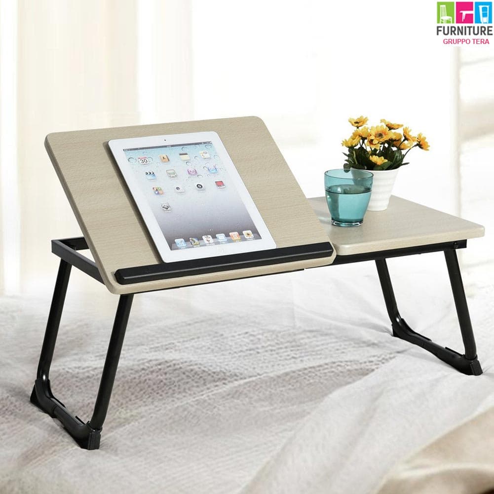 Tavolino Pieghevole Vassoio da Letto e Divano Porta PC con regolazione 65x30cm in Vassoi per la colazione e da letto Danyx - Casoria, commercioVirtuoso.it