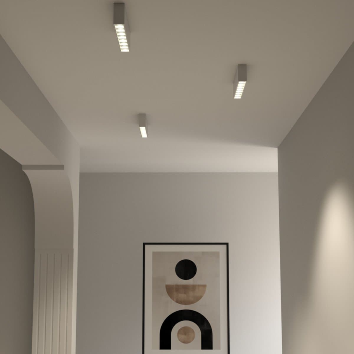 Plafoniera gesso Lampadari Bartalini AENIL T8 GU10 LED verniciabile moderno in Plafoniere Lampadari Bartalini - Colle di Val d’Elsa, commercioVirtuoso.it