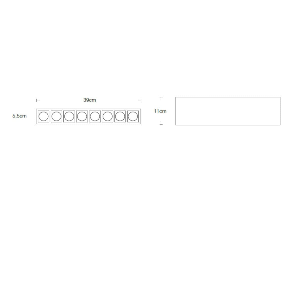 Plafoniera gesso Lampadari Bartalini AENIL T8 GU10 LED verniciabile moderno in Plafoniere Lampadari Bartalini - Colle di Val d’Elsa, commercioVirtuoso.it