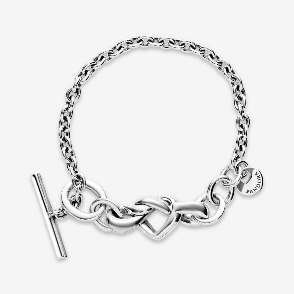 Pandora Bracciale con barretta a T Cuore intrecciato in Bracciali Alba Gioielli - Casoria, commercioVirtuoso.it