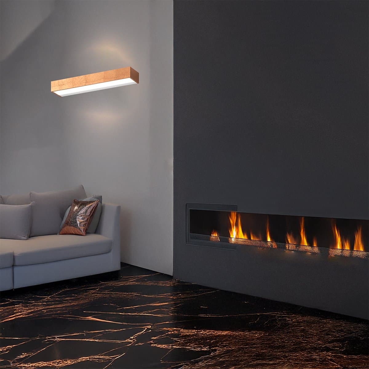 Applique classica Top Light BIOS 1213 55 LED SWITCH 2640LM alluminio illuminazione modulo integrato in Applique Lampadari Bartalini - Colle di Val d’Elsa, commercioVirtuoso.it