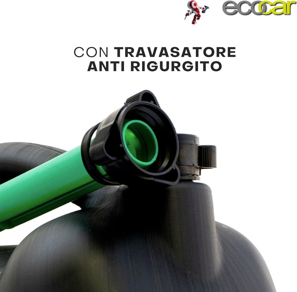 Ecocar - Tanica per Carburante - in Plastica HDPE - con Travasatore - per Benzina e Diesel - con Tappo di Sicurezza in Taniche carburante Masterbrico - Longobardi, commercioVirtuoso.it