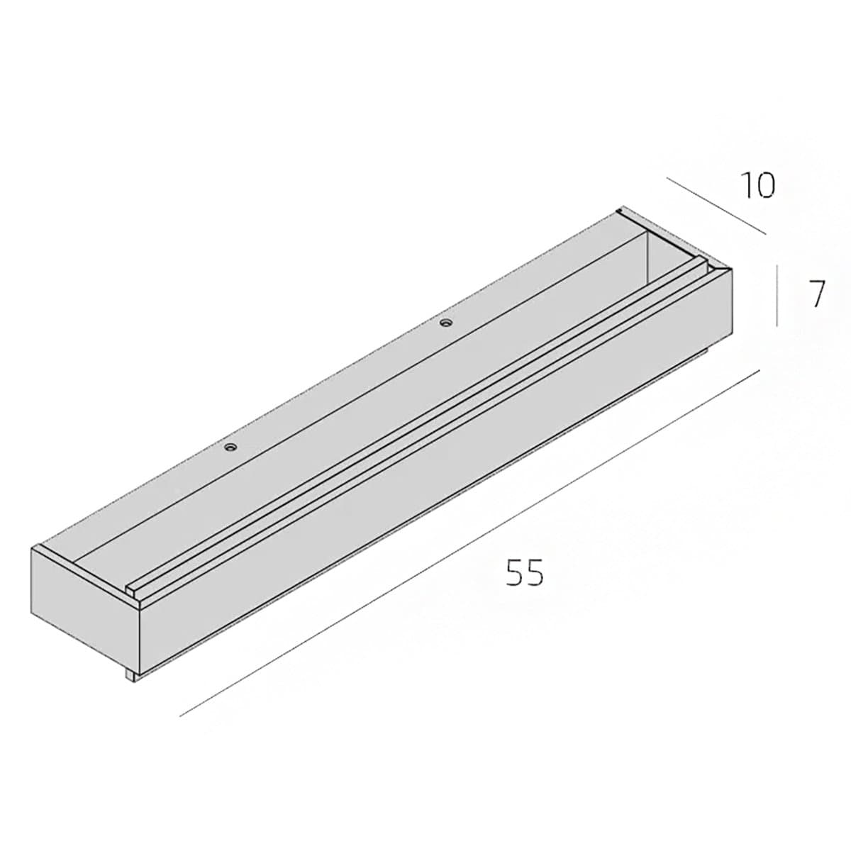 Applique moderno Top Light BIOS 1213 55 DM LED SWITCH 2640LM alluminio illuminazione modulo integrato in Applique Lampadari Bartalini - Colle di Val d’Elsa, commercioVirtuoso.it