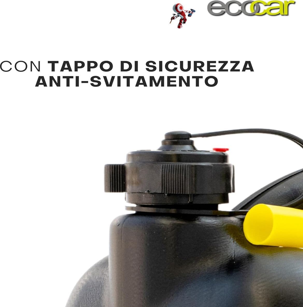 Ecocar - Tanica per Carburante - in Plastica HDPE - con Travasatore - per Benzina e Diesel - con Tappo di Sicurezza in Taniche carburante Masterbrico - Longobardi, commercioVirtuoso.it