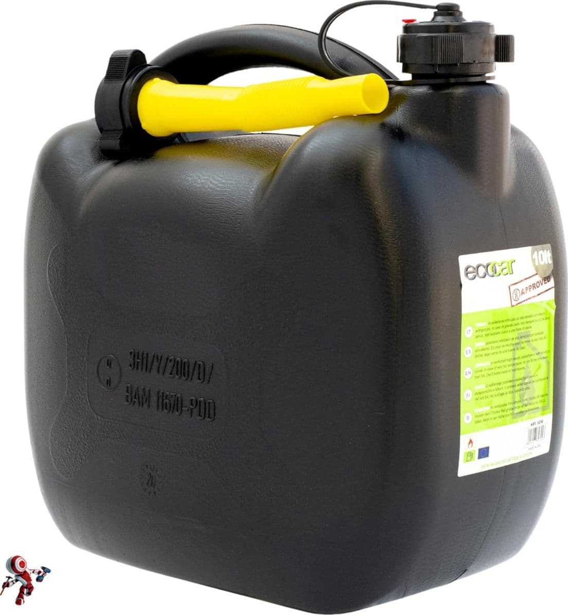 Ecocar - Tanica per Carburante - in Plastica HDPE - con Travasatore - per Benzina e Diesel - con Tappo di Sicurezza in Taniche carburante Masterbrico - Longobardi, commercioVirtuoso.it