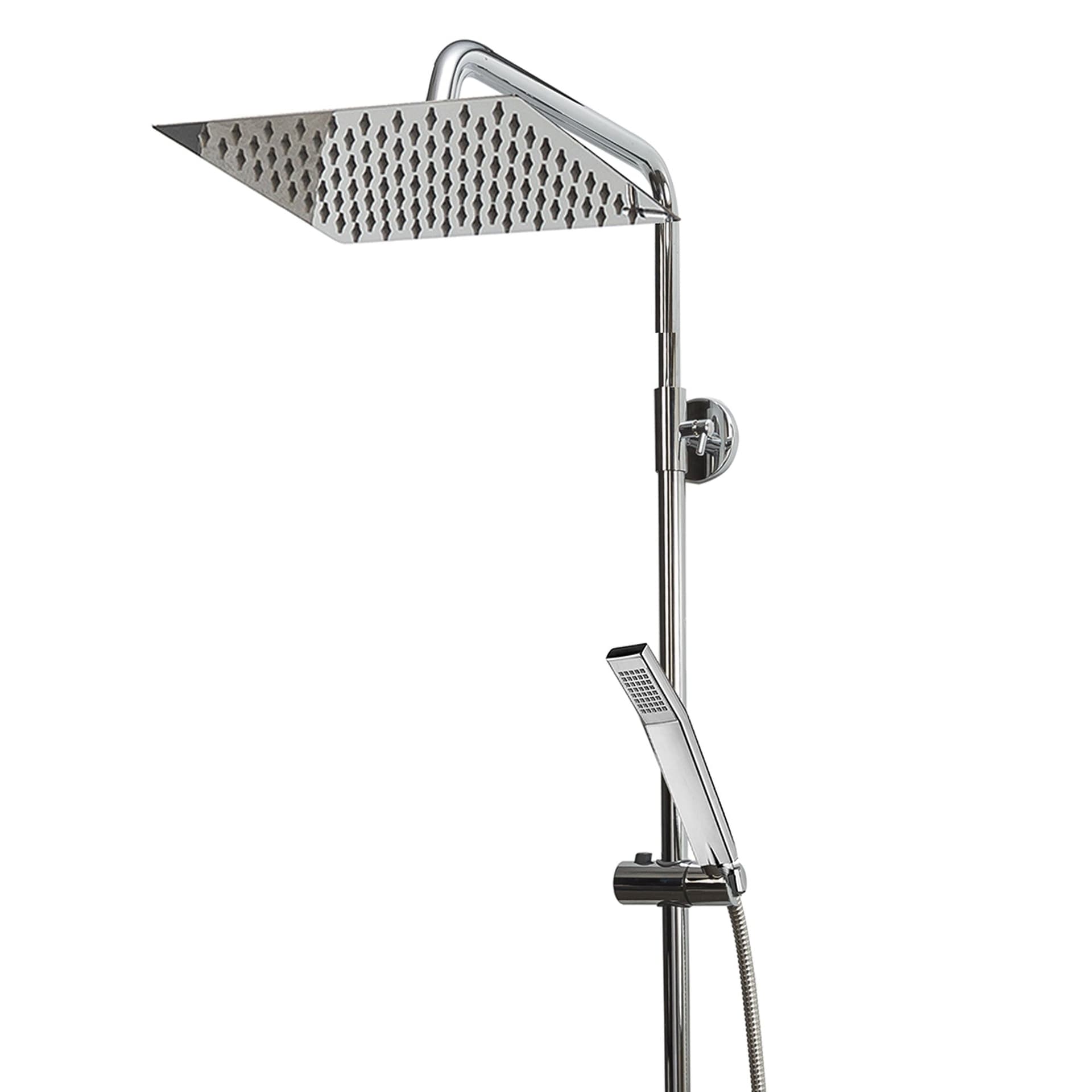 Colonna doccia con doccino e soffione doccia quadrato 20 in Rubinetti per vasca Mondialshop - Parabiago, commercioVirtuoso.it