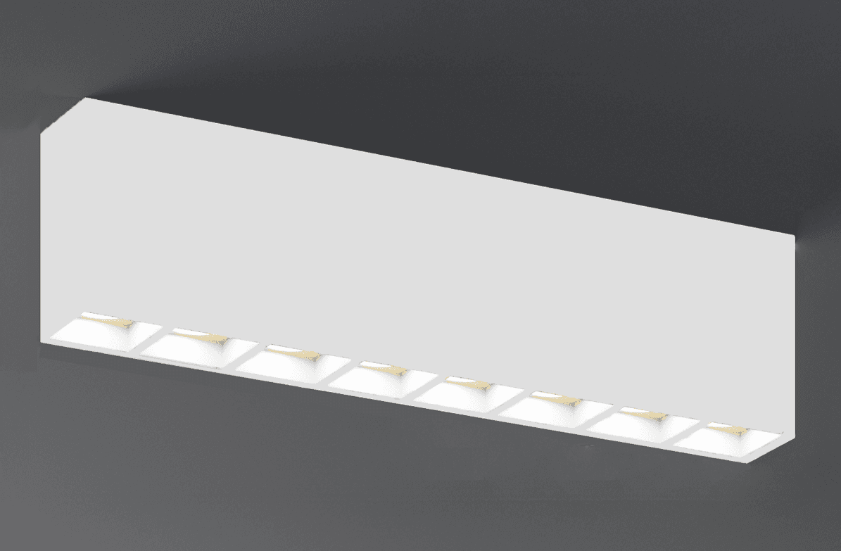 Plafoniera gesso Lampadari Bartalini AENIL T8 GU10 LED verniciabile moderno in Plafoniere Lampadari Bartalini - Colle di Val d’Elsa, commercioVirtuoso.it