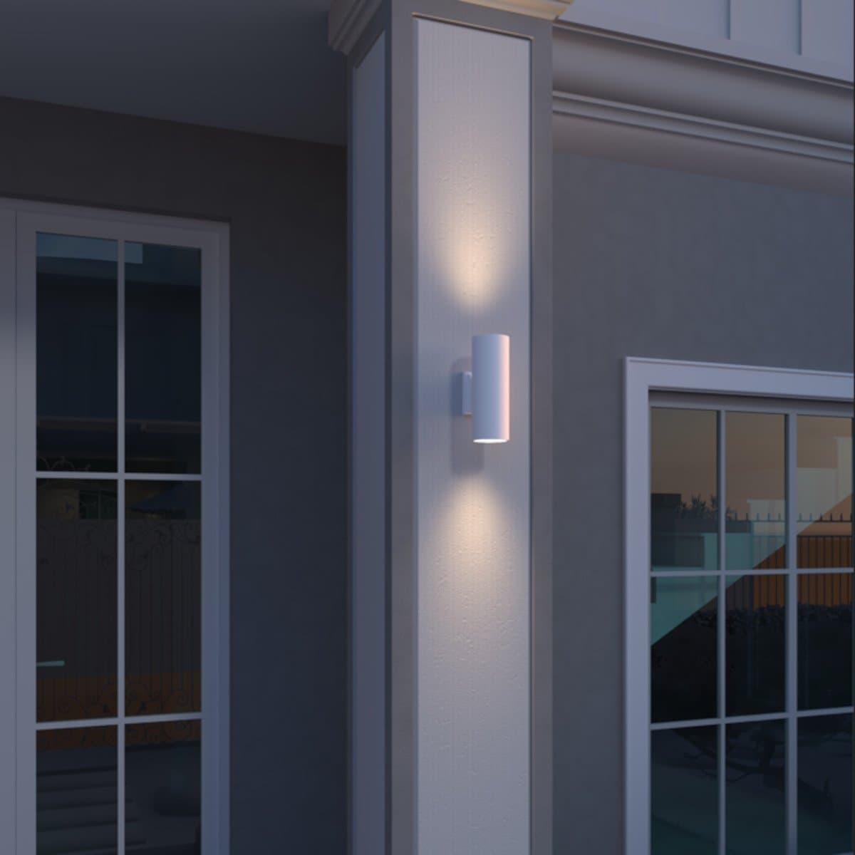 Applique moderno Lampadari Bartalini WOLG GU10 LED IP65 alluminio biemissione in Applique Lampadari Bartalini - Colle di Val d’Elsa, commercioVirtuoso.it