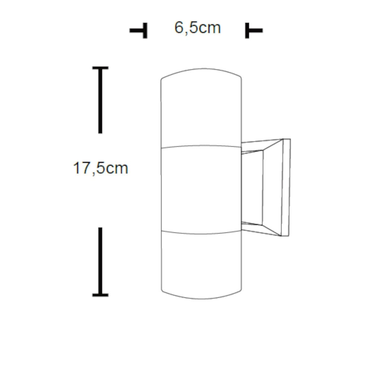 Applique classico Lampadari Bartalini WOLG C GU10 LED IP65 alluminio biemissione in Applique Lampadari Bartalini - Colle di Val d’Elsa, commercioVirtuoso.it