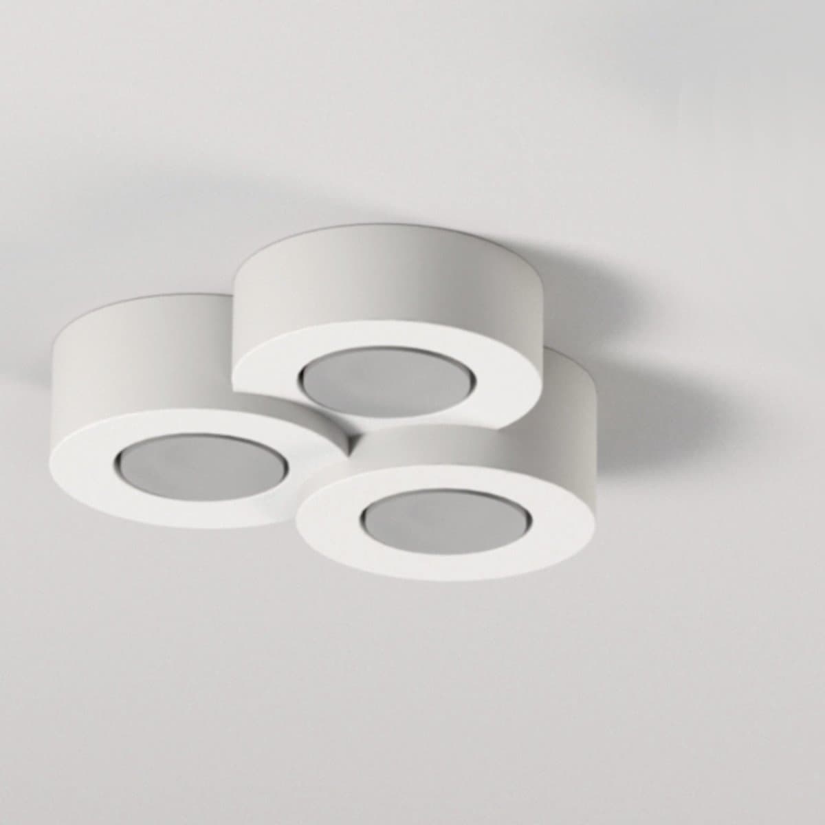 Plafoniera gesso Lampadari Bartalini SGGE 3 GX53 LED IP54 verniciabile moderno in Plafoniere Lampadari Bartalini - Colle di Val d’Elsa, commercioVirtuoso.it