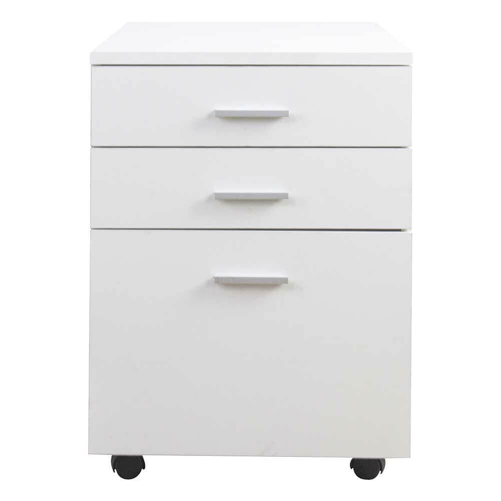 Cassettiera da Ufficio Scrivania in Legno MDF 3 Cassetti 46x45 H64cm Bianco in Cassettiere Danyx - Casoria, commercioVirtuoso.it