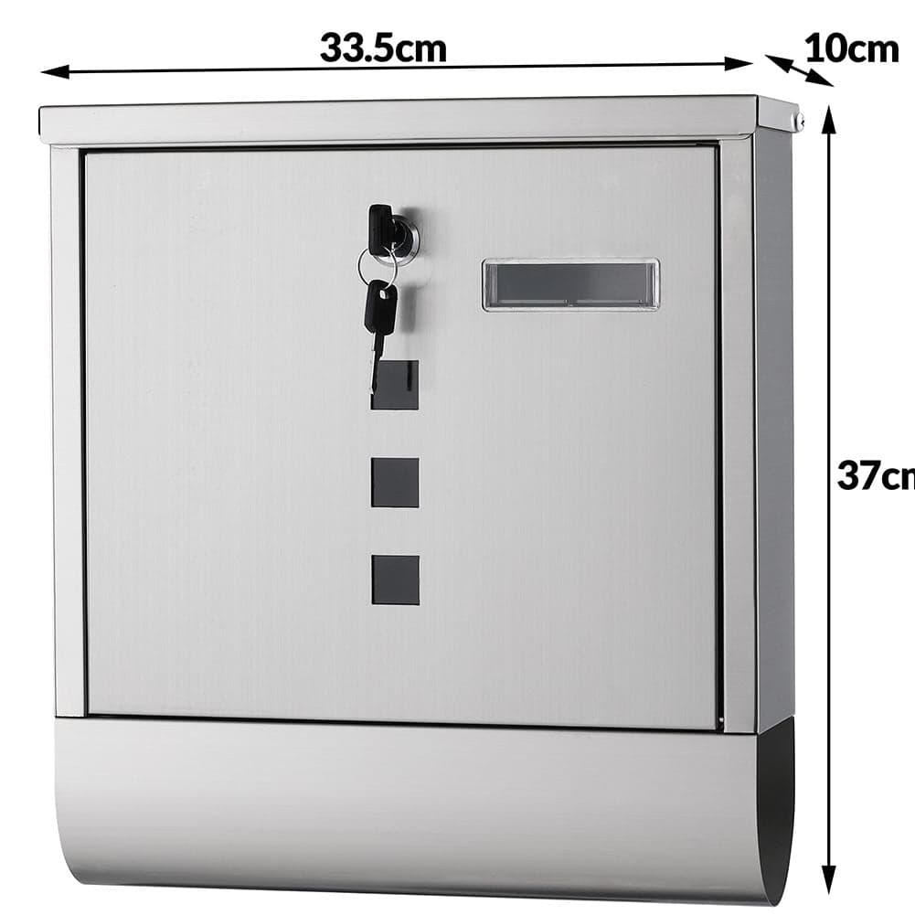 Cassetta Porta Posta Acciaio Antiruggine 37x33.5x10 cm 2 Chiavi Porta Giornale in Cassette postali con fissaggio a parete Danyx - Casoria, commercioVirtuoso.it