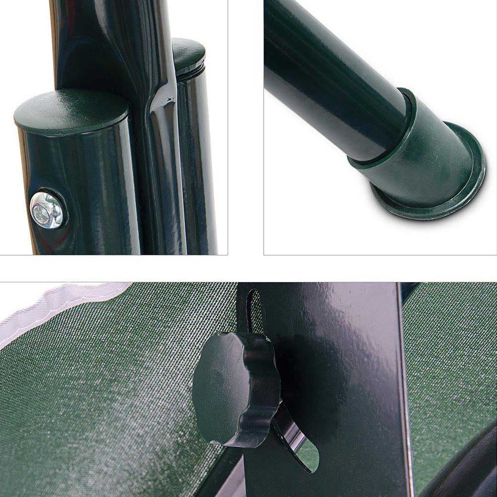 Dondolo Altalena da Giardino 3 Posti 170cm Acciaio e Tessuto Oxforf Verde Bianco in Dondoli coperti Danyx - Casoria, commercioVirtuoso.it