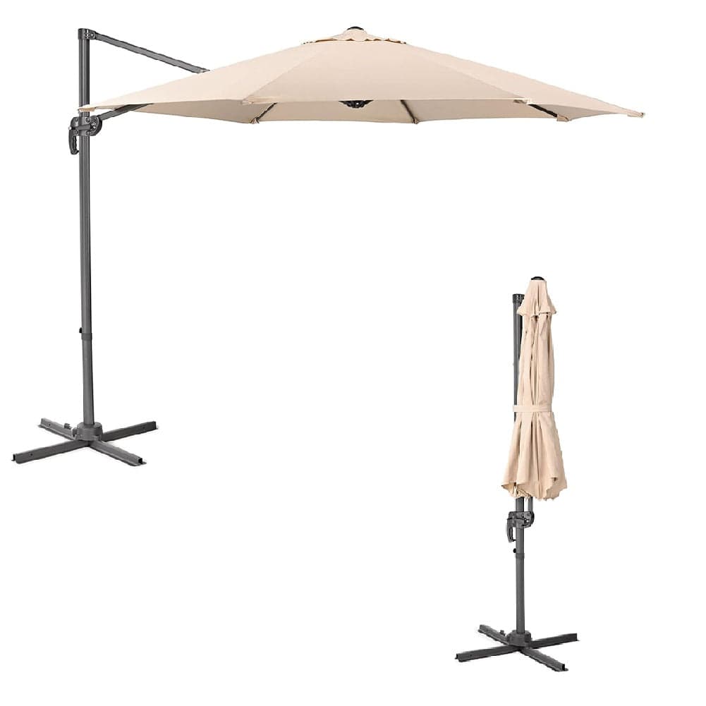 Ombrellone Alluminio Palo Decentrato da Giardino 3MT 8 stecche Beige Manovella in Ombrelloni Danyx - Casoria, commercioVirtuoso.it