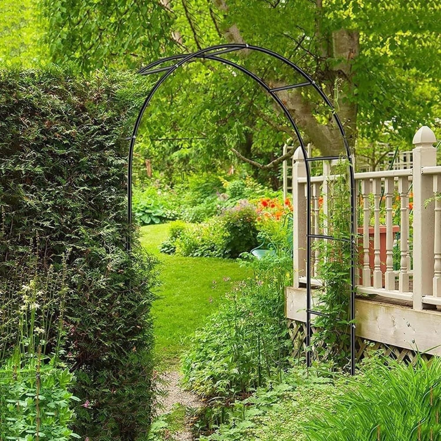 Arco in Ferro da Giardino per Piante Rampicanti Decorazione Terrazzo 140x240 cm in Pergolati Danyx - Casoria, commercioVirtuoso.it