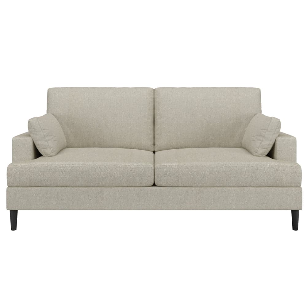 Divano 3 Posti in Tessuto Beige Gambe in Legno e Cuscini Moderno 191x88 H84cm in Divani Danyx - Casoria, commercioVirtuoso.it