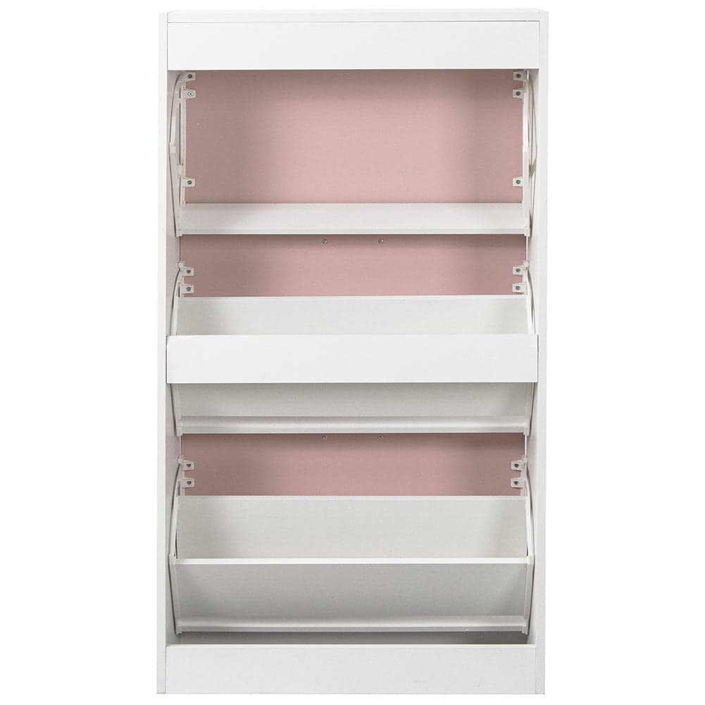 Mobile Scarpiera 3Ante Salvaspazio Doppia Profondità 63x24 H115cm Bianco Rosa in Scarpiere Danyx - Casoria, commercioVirtuoso.it