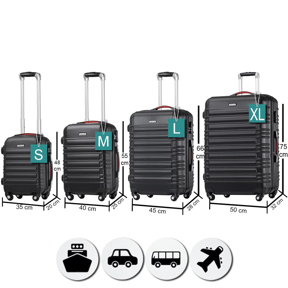 Set 4 Valigie Rigide Ruote Easy roll, Bagaglio mano e viaggio, Trolley Resistente in Bagaglio a mano Danyx - Casoria, commercioVirtuoso.it