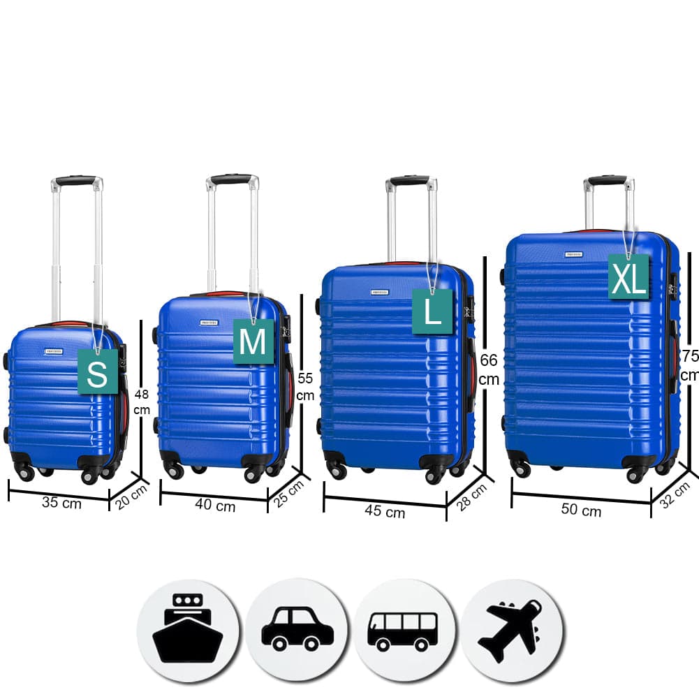 Set 4 Valigie Rigide Ruote Easy roll, Bagaglio mano e viaggio, Trolley Resistente in Bagaglio a mano Danyx - Casoria, commercioVirtuoso.it